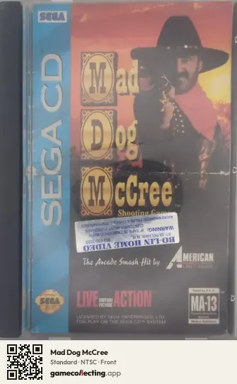 Mad Dog McCree Sega Mega-CD / Sega CD, NTSC box front