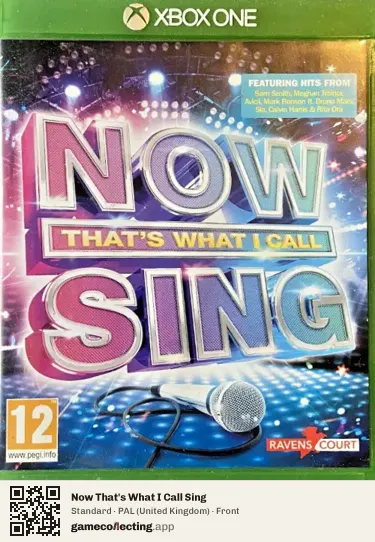 Now That's What I Call Sing Xbox One, United Kingdom box front