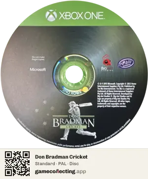 Don Bradman Cricket Xbox One, PAL disc