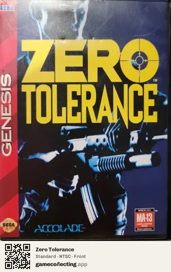 Zero Tolerance Sega Mega Drive / Genesis, NTSC box front