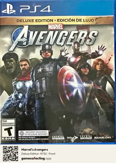 Marvel's Avengers PlayStation 4, NTSC box front