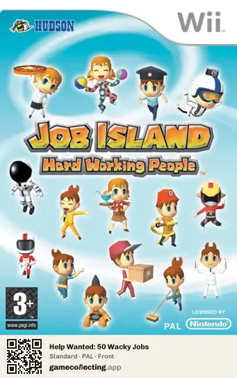 Help Wanted: 50 Wacky Jobs Nintendo Wii, PAL box front