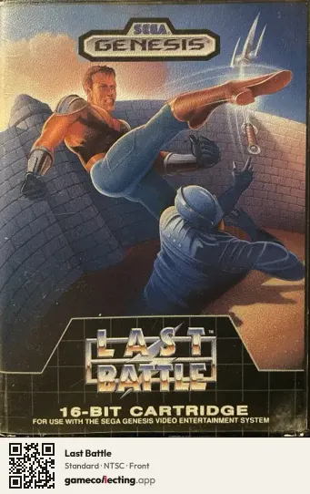Last Battle Sega Mega Drive / Genesis, NTSC box front