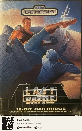 Last Battle Sega Mega Drive / Genesis, NTSC box front