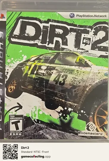Dirt 2 PlayStation 3, NTSC box front