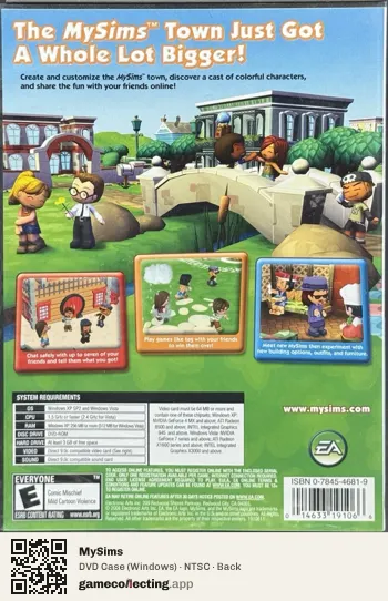 MySims Computer, NTSC box back