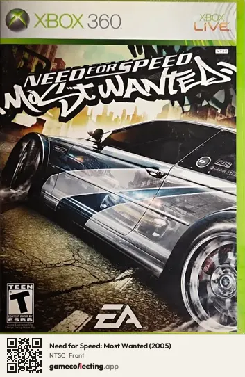 Need for Speed: Most Wanted (2005) Xbox 360, NTSC box front