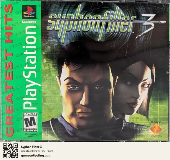 Syphon Filter 3 PlayStation, NTSC box front
