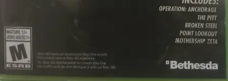 Fallout 3, the ESRB box on its front