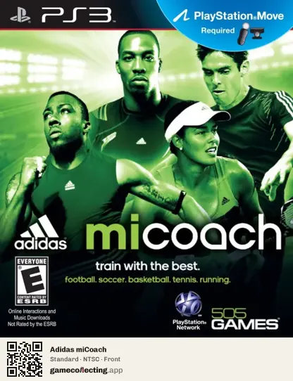 Adidas miCoach PlayStation 3, NTSC box front