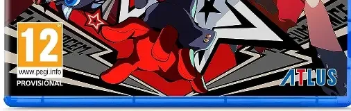 Persona 5 Tactica, the PEGI square on its front