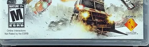 Twisted Metal, the ESRB box on its front