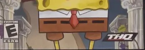 SpongeBob's Atlantis SquarePantis, the ESRB box on its front