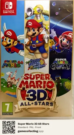 Super Mario 3D All-Stars Nintendo Switch, PAL box front