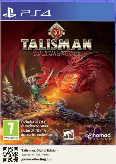 Talisman: Digital Edition PlayStation 4, PAL box front