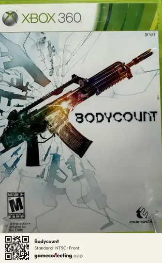 Bodycount Xbox 360, NTSC box front