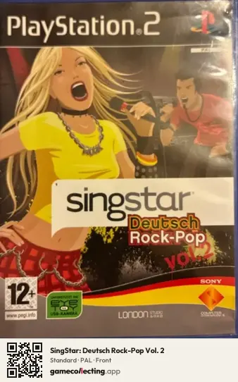 SingStar: Deutsch Rock-Pop Vol. 2 PlayStation 2, PAL box front
