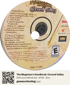 The Magician's Handbook: Cursed Valley Computer, NTSC disc