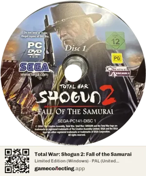 Total War: Shogun 2: Fall of the Samurai Computer, PAL disc