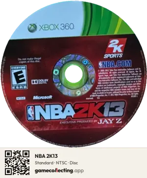 NBA 2K13 Xbox 360, NTSC disc