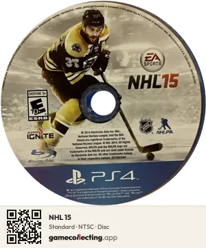 NHL 15 PlayStation 4, NTSC disc