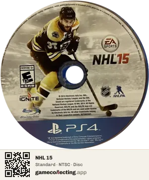NHL 15 PlayStation 4, NTSC disc