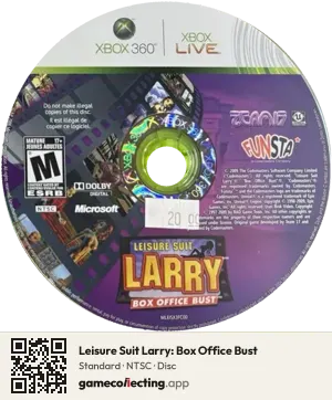 Leisure Suit Larry: Box Office Bust Xbox 360, NTSC disc