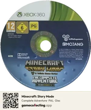 Minecraft: Story Mode Xbox 360, PAL disc