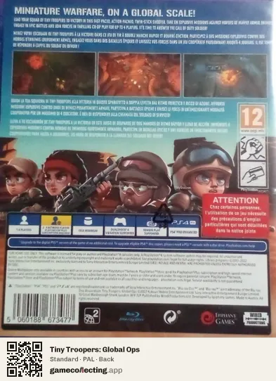 Tiny Troopers: Global Ops PlayStation 4, PAL box back