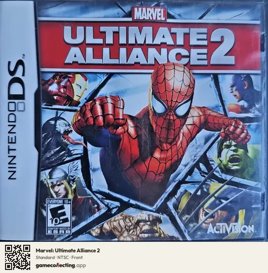 Marvel: Ultimate Alliance 2 Nintendo DS, NTSC box front
