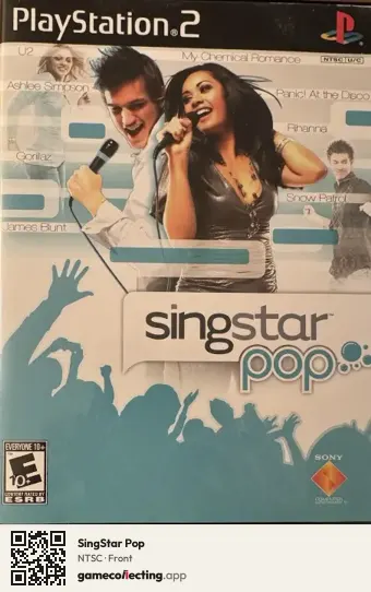 SingStar Pop PlayStation 2, NTSC box front
