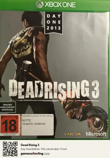 Dead Rising 3 Xbox One, Australia box front