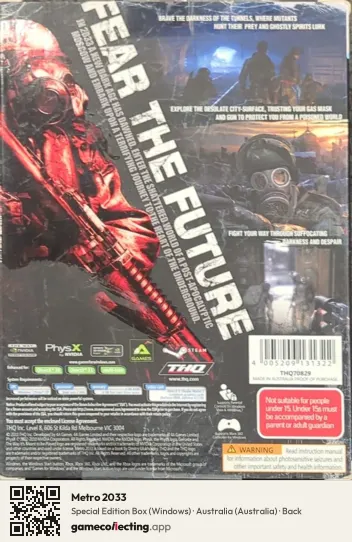 Metro 2033 Computer, Australia box back