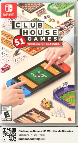 Clubhouse Games: 51 Worldwide Classics Nintendo Switch, NTSC box front