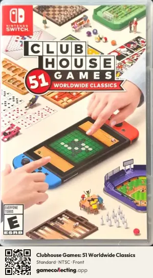 Clubhouse Games: 51 Worldwide Classics Nintendo Switch, NTSC box front