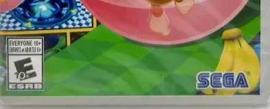 Super Monkey Ball Banana Mania, the ESRB box on its front