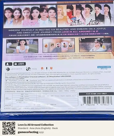 Love Is All Around Collection PlayStation 5, Asia (English) box back