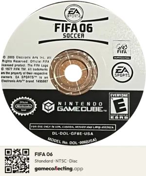 FIFA 06 Nintendo GameCube, NTSC disc