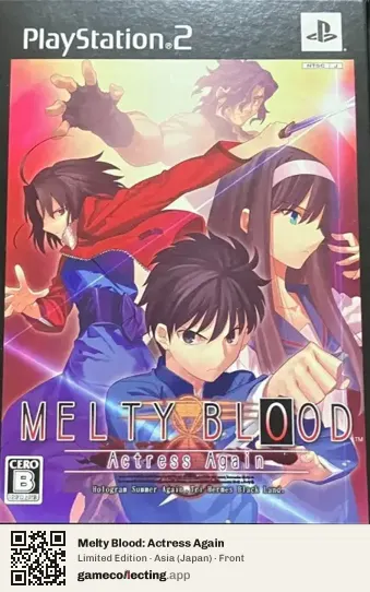 Melty Blood: Actress Again PlayStation 2, Asia box front