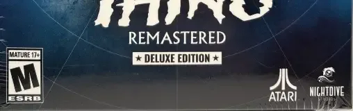 The Thing: Remastered, the ESRB box on its front