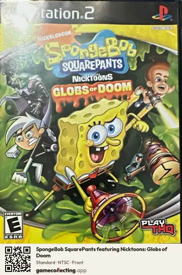 SpongeBob SquarePants featuring Nicktoons: Globs of Doom PlayStation 2, NTSC box front