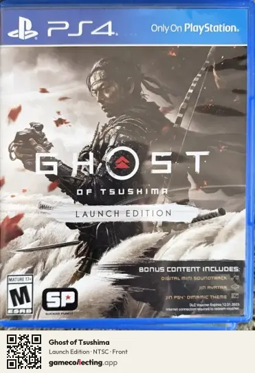 Ghost of Tsushima PlayStation 4, NTSC box front
