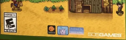 Stardew Valley, the ESRB box on its front