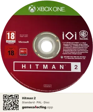 Hitman 2 Xbox One, PAL disc