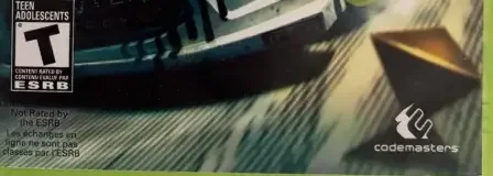 Dirt 3, the ESRB box on its front
