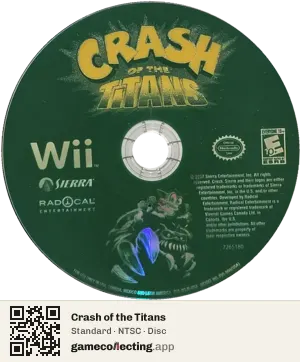 Crash of the Titans Nintendo Wii, NTSC disc