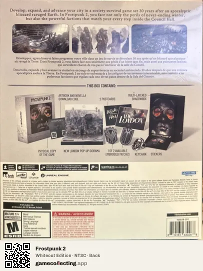 Frostpunk 2 PlayStation 5, NTSC box back