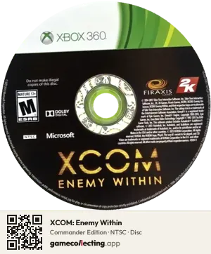 XCOM: Enemy Within Xbox 360, NTSC disc