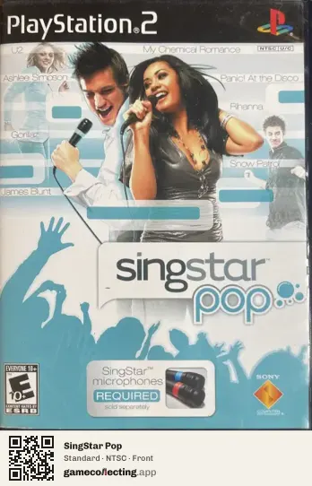 SingStar Pop PlayStation 2, NTSC box front