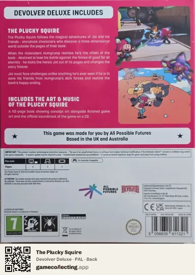 The Plucky Squire Nintendo Switch, PAL box back